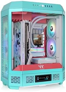 Thermaltake Tower 600 Hydrangea Blue Mid Tower ATX Case; 3 Tempered Glass Panels; Hidden Connector Motherboard Support; Rotational PCI e Slots; CA 1Z1 00MFWN 00; 3 Year Warranty