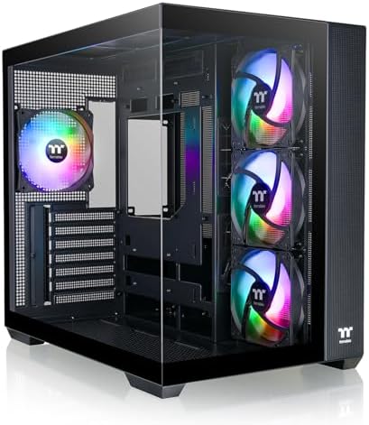Thermaltake View 170 TG ARGB Black Micro ATX Case; 3x120mm ARGB Fans Included; Supports Up to 280mm Radiator; Front & Side Dual Tempered Glass Panel; CA 1Z4 00M1WN 00; 3 Year Warranty