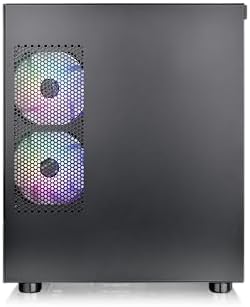 Thermaltake View 170 TG ARGB Black Micro ATX Case; 3x120mm ARGB Fans Included; Supports Up to 280mm Radiator; Front & Side Dual Tempered Glass Panel; CA 1Z4 00M1WN 00; 3 Year Warranty