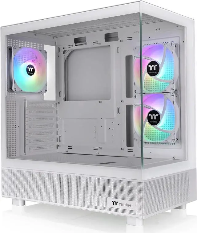 Thermaltake View 270 Plus TG ARGB Snow Mid Tower E ATX Case 3x120mm ARGB Fans Included Support Up to 360mm Radiator Front & Side Dual Tempered Glass Panel CA 1Y7 00M6WN 01