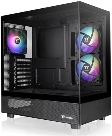 Thermaltake View 270 Plus TG ARGB Black Mid Tower E ATX Case; 3x120mm ARGB Fans Included; Support Up to 360mm Radiator; Front & Side Dual Tempered Glass Panel; CA 1Y7 00M1WN 01; 3 Year Warranty