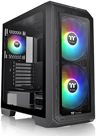 Thermaltake View 270 Plus TG ARGB Black Mid Tower E ATX Case; 3x120mm ARGB Fans Included; Support Up to 360mm Radiator; Front & Side Dual Tempered Glass Panel; CA 1Y7 00M1WN 01; 3 Year Warranty