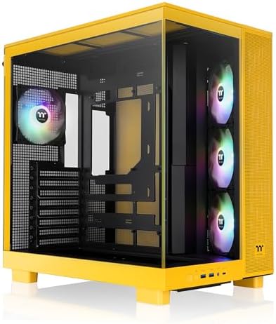 Thermaltake View 380 XL TG ARGB; 4x120mm ARGB Lite Fans Included; 360mm Radiator Support; 420mm GPU Clearance; Hidden Connector Support; Dual Chamber; Black; CA 11E 00M1WN AZ