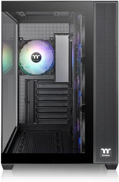 Thermaltake View 380 TG ARGB Black ATX Case; 4x120mm ARGB Fans Included; Supports Hidden Connector Motherboard; Front & Side Dual Tempered Glass Panel; CA 1Z2 00M1WN 00; 3 Year Warranty