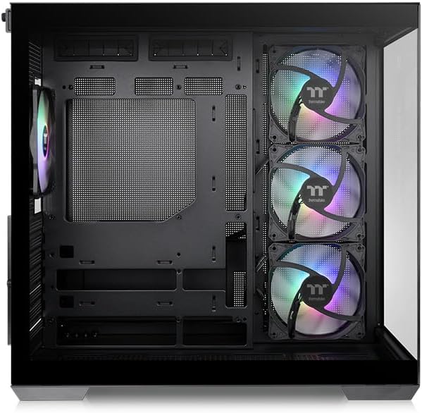 Thermaltake View 380 TG ARGB Black ATX Case; 4x120mm ARGB Fans Included; Supports Hidden Connector Motherboard; Front & Side Dual Tempered Glass Panel; CA 1Z2 00M1WN 00; 3 Year Warranty