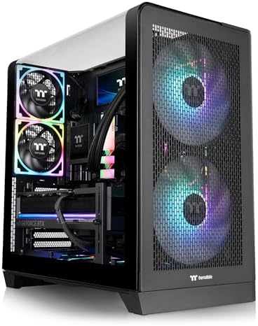 Thermaltake View 390 Air; Mid Tower; 2x120mm CT Fans Included; 360mm Radiator Support; 420mm GPU Clearance; Hidden Connector Support; Rotatable PCIe Slots; 200mm PSU Clearance; Black; CA 11F 00M1WN 00