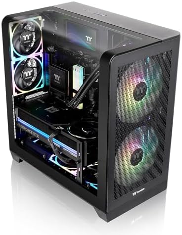Thermaltake View 390 Air; Mid Tower; 2x120mm CT Fans Included; 360mm Radiator Support; 420mm GPU Clearance; Hidden Connector Support; Rotatable PCIe Slots; 200mm PSU Clearance; Black; CA 11F 00M1WN 00