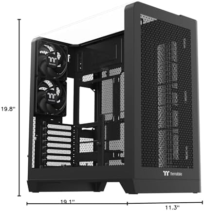 Thermaltake View 390 Air; Mid Tower; 2x120mm CT Fans Included; 360mm Radiator Support; 420mm GPU Clearance; Hidden Connector Support; Rotatable PCIe Slots; 200mm PSU Clearance; Black; CA 11F 00M1WN 00