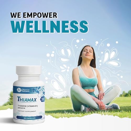 Thiamax Vitamin B1  Thiamine TTFD   The Original  No Toxic Fillers  Supports Energy Metabolism  High Dose  Third Party Tested  All Active Ingredients 100mg  60 Count