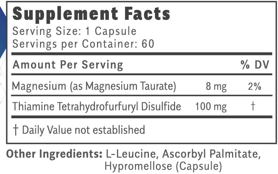 Thiamax Vitamin B1  Thiamine TTFD   The Original  No Toxic Fillers  Supports Energy Metabolism  High Dose  Third Party Tested  All Active Ingredients 100mg  180 Count