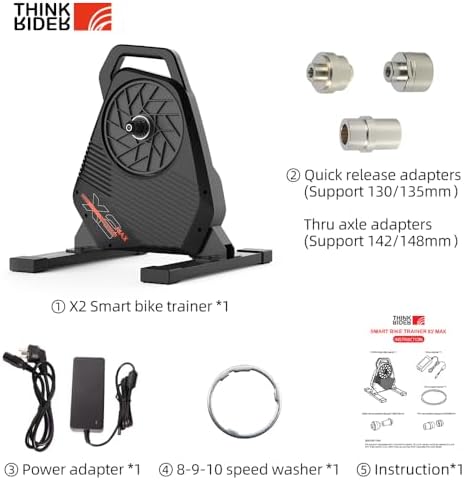 ThinkRider X2Max Smart Bike Trainer Cycle Trainer Bicycle Trainer  Quiet Portable Design for Indoor Driving  Simulates 18  Slope  ANT   & BLE