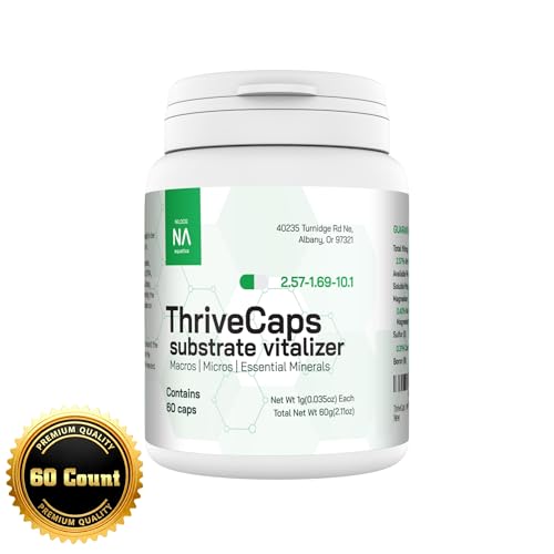 ThriveCaps Aquarium Root Cabs   Premium Root Fertilizer for Live Plants   Slow Release   Strong NPK   Micros   Safe for Shrimp & Snails   60 Count