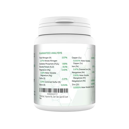 ThriveCaps Aquarium Root Cabs   Premium Root Fertilizer for Live Plants   Slow Release   Strong NPK   Micros   Safe for Shrimp & Snails   60 Count