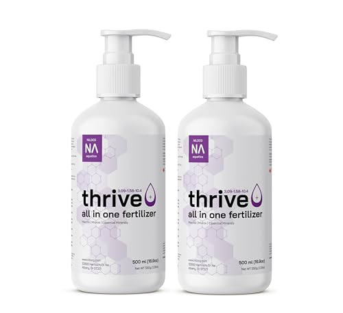 Thrive  All in One Liquid Aquarium Fertilizer   Two  2  500ml Highly Concentrated Solution   Nutrient Rich Aquatic Plant Food   Convenient Usage   Effective Results