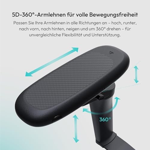 ThunderX3 Flex Pro Ergonomic Office Chair  for Adults Gaming Chair  High Back Desk Chair  Synchronous Tilt  Forward Tilt  19D Fully Self Adjusting  Adjustable Backrest High  Breathable Mesh  Black