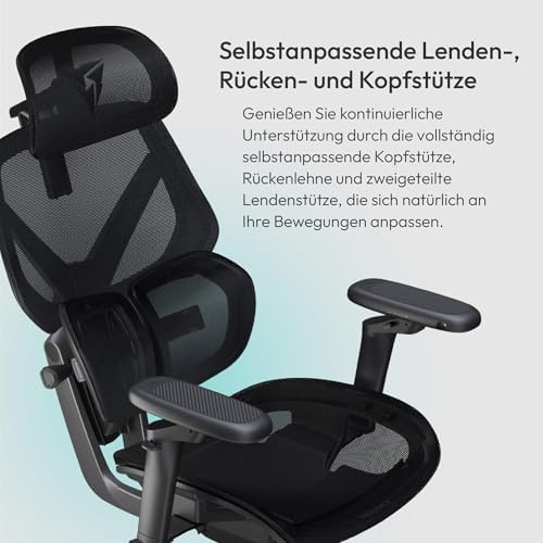 ThunderX3 Flex Pro Ergonomic Office Chair  for Adults Gaming Chair  High Back Desk Chair  Synchronous Tilt  Forward Tilt  19D Fully Self Adjusting  Adjustable Backrest High  Breathable Mesh  Black