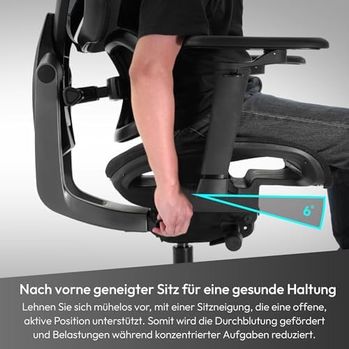 ThunderX3 Flex Pro Ergonomic Office Chair  for Adults Gaming Chair  High Back Desk Chair  Synchronous Tilt  Forward Tilt  19D Fully Self Adjusting  Adjustable Backrest High  Breathable Mesh  Black