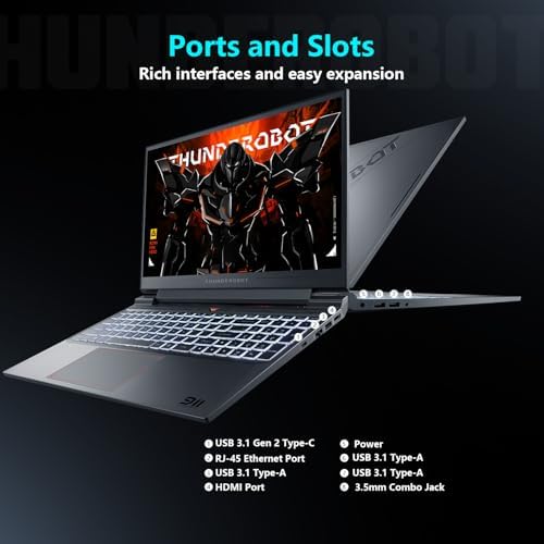 Thunderobot Storm 15 4050 Gaming Laptop  Intel Core i7 13620H  GeForce RTX 4050  15 6 FHD 165Hz Display  16GB RAM  512GB SSD  Backlit Keyboard  HDMI  Wi Fi  Win 11 Home  Black