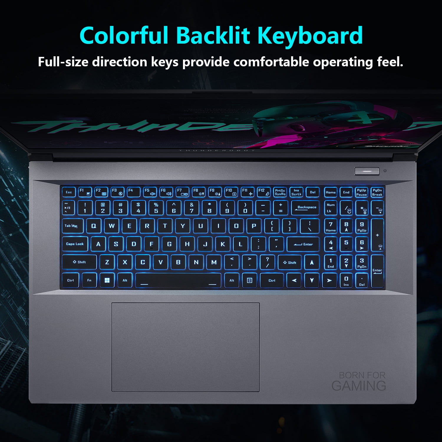 Thunderobot Storm 17 Gaming Laptop  17 3" FHD 144Hz  Core i5 12450H  GeForce RTX 3050  16GB RAM  512GB SSD  RGB Keyboard  Win 11 Home