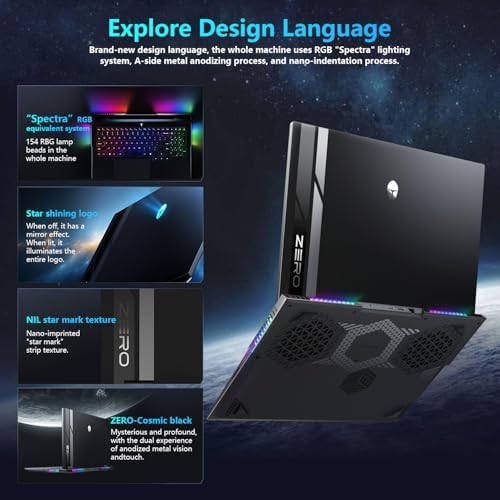 Thunderobot Zero 18 Pro 5090 Gaming Laptop  18 QHD  240Hz 2 5K Hummingbird Display  Core Ultra 9 275HX  GeForce RTX 5090  32GB DDR5  1TB SSD  Per Key RGB  FHD IR Camera  Wi Fi 6E  Win 11 Home