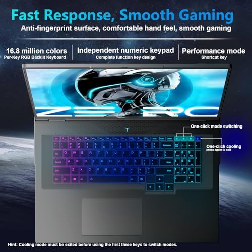 Thunderobot Zero 18 Pro 5090 Gaming Laptop  18 QHD  240Hz 2 5K Hummingbird Display  Core Ultra 9 275HX  GeForce RTX 5090  32GB DDR5  1TB SSD  Per Key RGB  FHD IR Camera  Wi Fi 6E  Win 11 Home