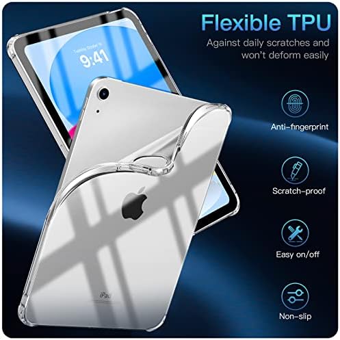 TiMOVO Clear Case for iPad  A16  11th Generation 11 Inch 2025  iPad 10th Generation Case 10 9 Inch 2022  Slim & Lightweight Soft TPU Transparent Back Protective Cover  Clear