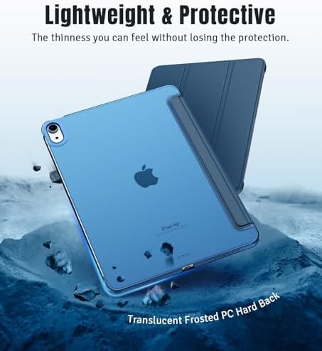 TiMOVO for iPad Air 11 Inch Case  M4 2026/M3 2025/M2 2024   iPad Air 5th Generation 2022/4th Gen 2020 10 9 Inch  Slim Hard Translucent Back Cover  Support Auto Wake/Sleep  Abyss Blue