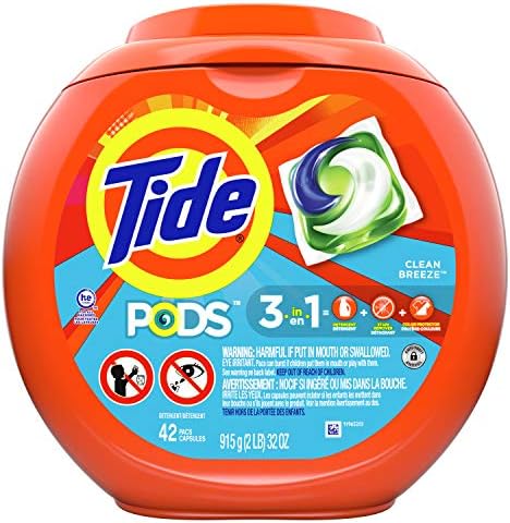 Tide PODS laundry detergent pacs  3 in 1 Stain Remover  Odor Fighter  Color Protector  112 Count  HE compatible  Spring Meadow Scent