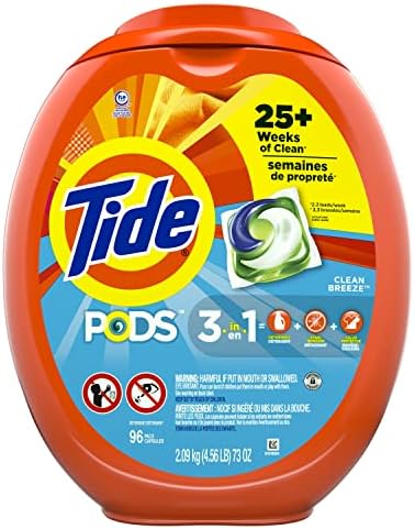 Tide PODS laundry detergent pacs  3 in 1 Stain Remover  Odor Fighter  Color Protector  112 Count  HE compatible  Spring Meadow Scent