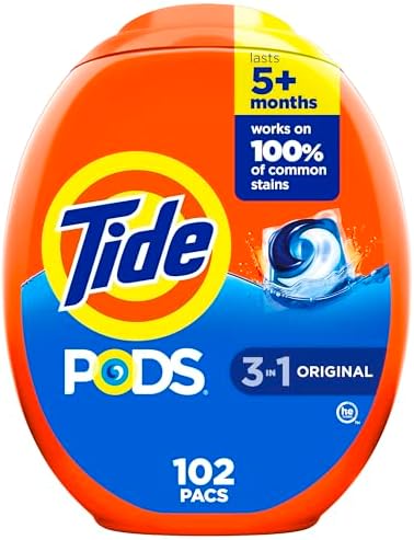 Tide PODS laundry detergent pacs  3 in 1 Stain Remover  Odor Fighter  Color Protector  112 Count  HE compatible  Spring Meadow Scent