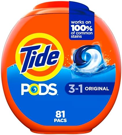 Tide PODS laundry detergent pacs  3 in 1 Stain Remover  Odor Fighter  Color Protector  112 Count  HE compatible  Spring Meadow Scent