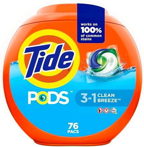 Tide PODS laundry detergent pacs  3 in 1 Stain Remover  Odor Fighter  Color Protector  112 Count  HE compatible  Spring Meadow Scent