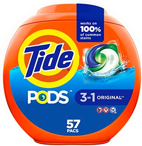Tide PODS laundry detergent pacs  3 in 1 Stain Remover  Odor Fighter  Color Protector  112 Count  HE compatible  Spring Meadow Scent
