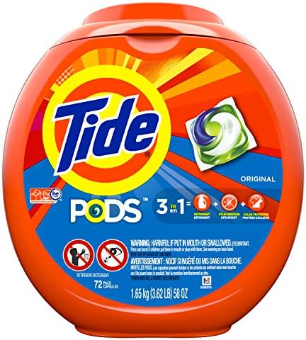 Tide PODS laundry detergent pacs  3 in 1 Stain Remover  Odor Fighter  Color Protector  112 Count  HE compatible  Spring Meadow Scent