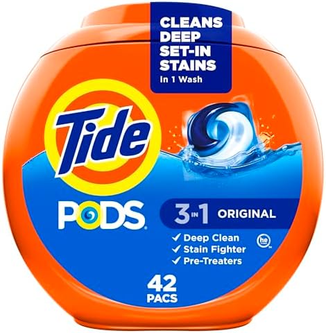 Tide PODS laundry detergent pacs  3 in 1 Stain Remover  Odor Fighter  Color Protector  112 Count  HE compatible  Spring Meadow Scent