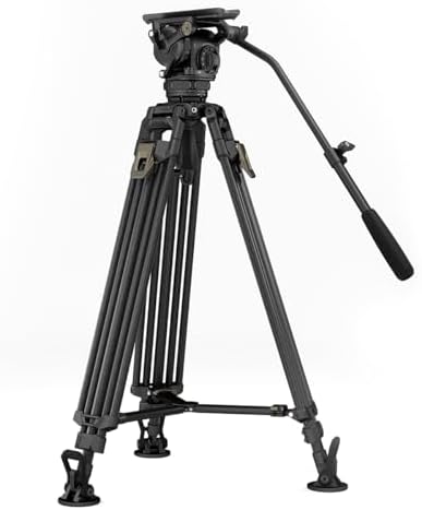 Tilta CT12 75mm Cine Fluid Head with 2 Stage One Touch Carbon Fiber Tripod Legs   Space Gray  12KG 