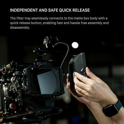Tilta Mirage Pro Matte Box VND Kit   Swing Away   114mm VND Filter 1 7 Stops   Hard Matte Set   Carrying Case   95mm  110mm  114mm  136mm Lens Adapters   Use up to 3 4x5 65 Filters   Carbon Fiber