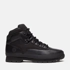 Talla 9 - Timberland Euro Hiker Mid Boot Blackout Cuero Grano Completo Sprint Rock PVP £155-
