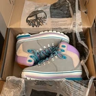 Timberland Euro Hiker Boots Gray Turquoise Women 7 5 TB0A412WD52 Box Damaged