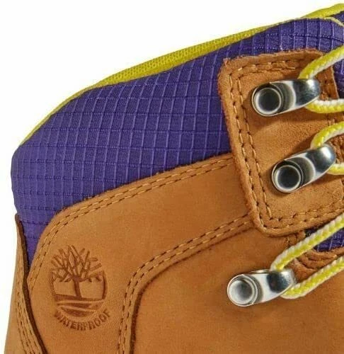 Timberland Euro Hiker F/L Waterproof Boot Wheat Nubuck/Purple 8 5 B  M 