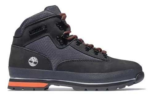 Timberland Euro Hiker TB0A2GCX001 Hiking Boots Men Black Nubuck Waterproof Ankle