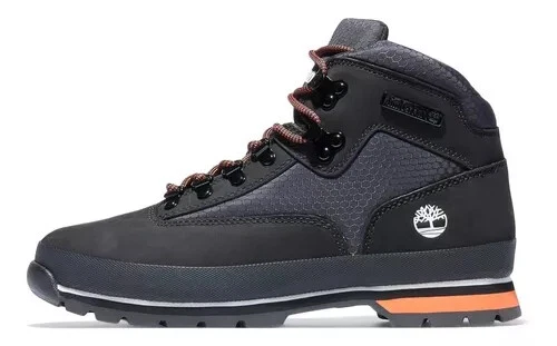 Timberland Euro Hiker TB0A2GCX001 Hiking Boots Men Black Nubuck Waterproof Ankle