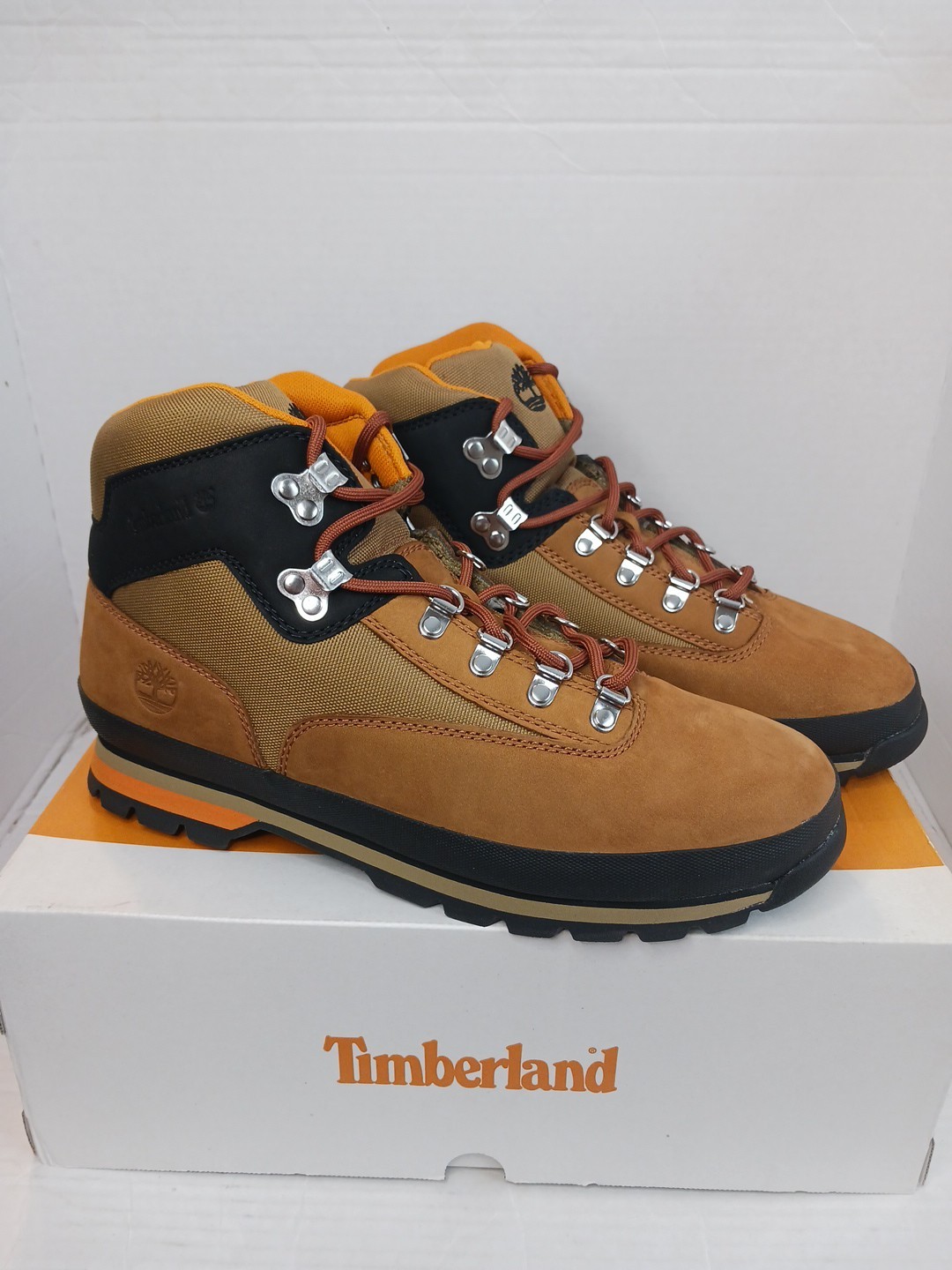 Timberland Euro Hiker L/F Mid Hiker Wheat Nubuck Olive Boots Men s Size 11