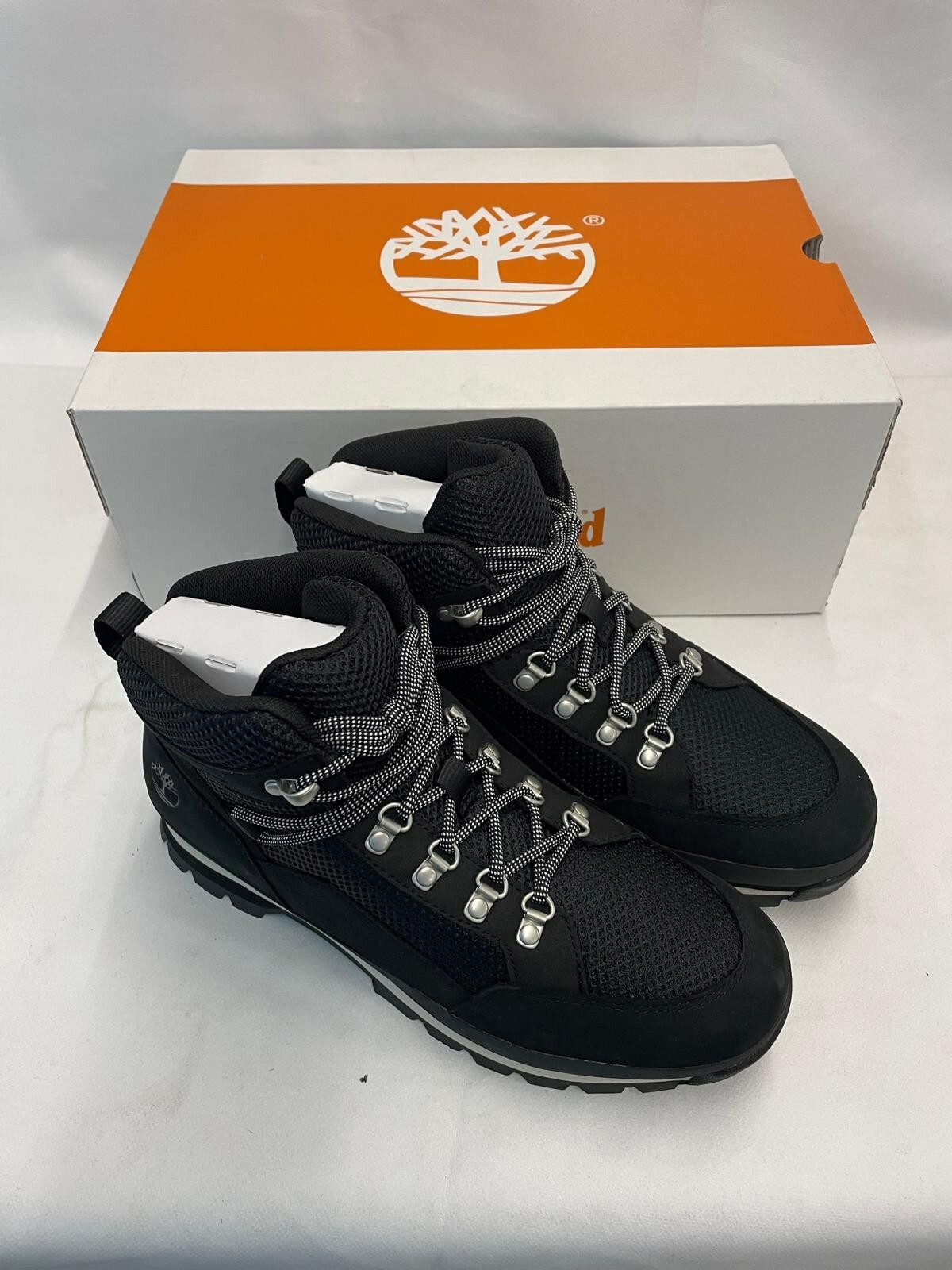 Timberland Euro Hiker Mid Hiker Black Nubuck US Womens 8 5
