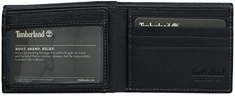 Timberland Mens Wellington Leather Rfid Bifold Commuter Security Wallet