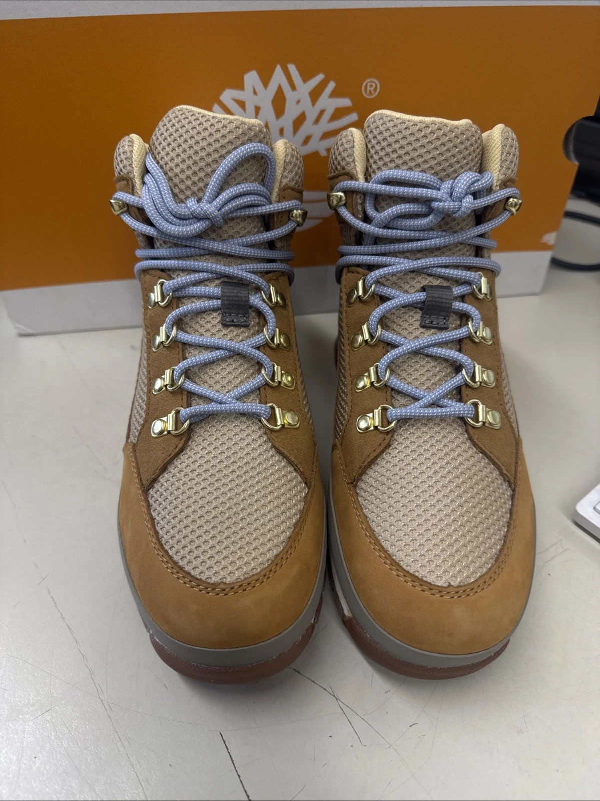 Timberland Women s Euro Hiker Mid Hiker Wheat Nubuck Boot  0A5RS5 Size 7M