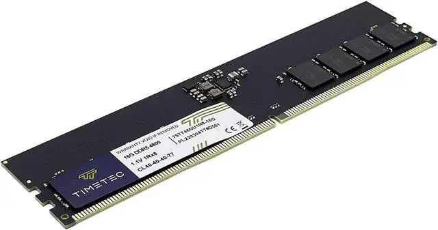 Timetec 16GB DDR5 4800MHz PC5 38400 Unbuffered Non ECC 1 1V CL40 1Rx8 Single Rank 288 Pin UDIMM Desktop Memory RAM Module Upgrade  16GB 