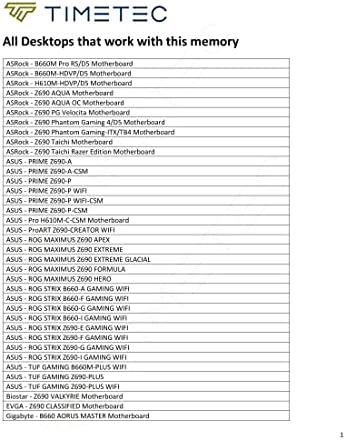 Timetec DDR5 Unbuffered Non ECC 1 1V 288 Pin UDIMM Desktop Memory RAM Module Upgrade  4800MHz  16GB