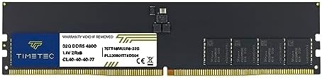 Timetec DDR5 Unbuffered Non ECC 1 1V 288 Pin UDIMM Desktop Memory RAM Module Upgrade  4800MHz  16GB