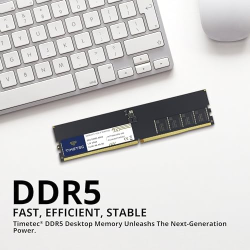 Timetec DDR5 Unbuffered Non ECC 1 1V 288 Pin UDIMM Desktop Memory RAM Module Upgrade  4800MHz  16GB